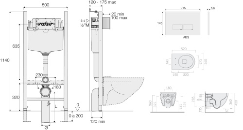 Комплект унитаза с инсталляцией VALSIR KIT VSCR 7334 Std P3 фото 3